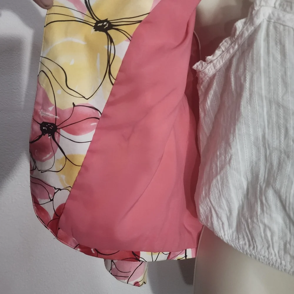 George Jacket Sustainable Cotton 90s Floral Pink Size 12